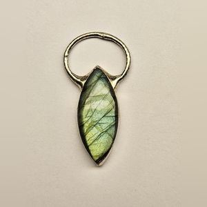 Blue Green Flash Labradorite Pendant